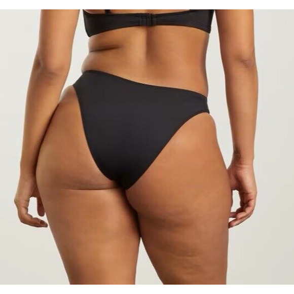 Everlane The Thigh-High Bikini Bottom &Triangle Bikini Top 2 PC Black Large NWT - Picture 9 of 14